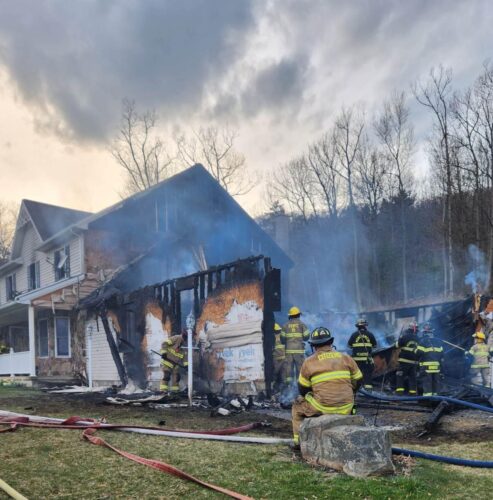 Couple displaced after garage fire spreads to home in Crawford Twp ...
